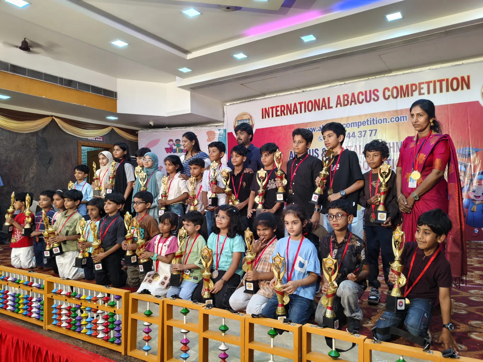 Students and teachers at a competition